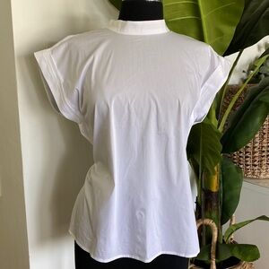 NWT Dynamite Poplin Blouse with Cap Sleeve